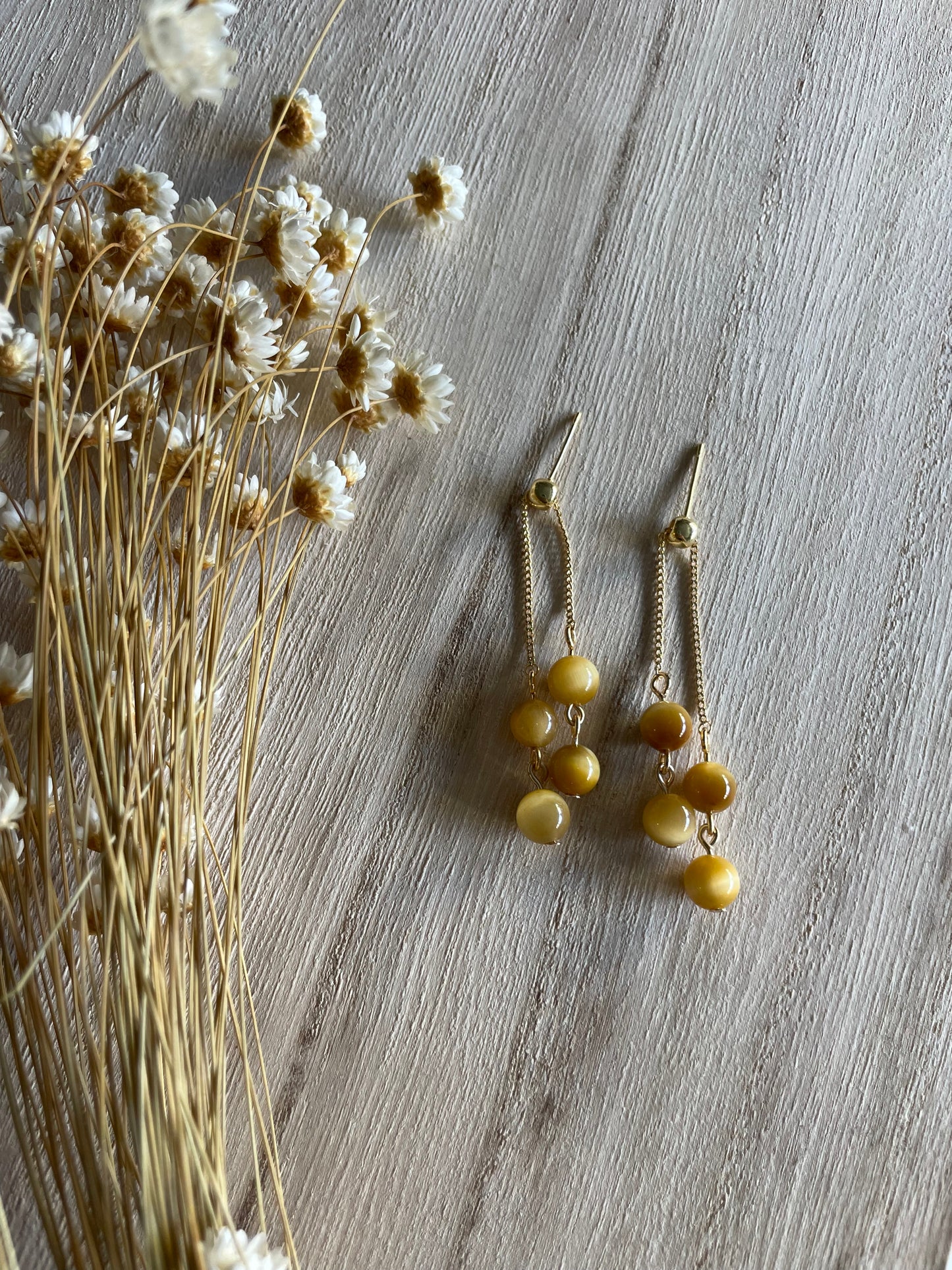 High Low Natural Gemstone Adjustable