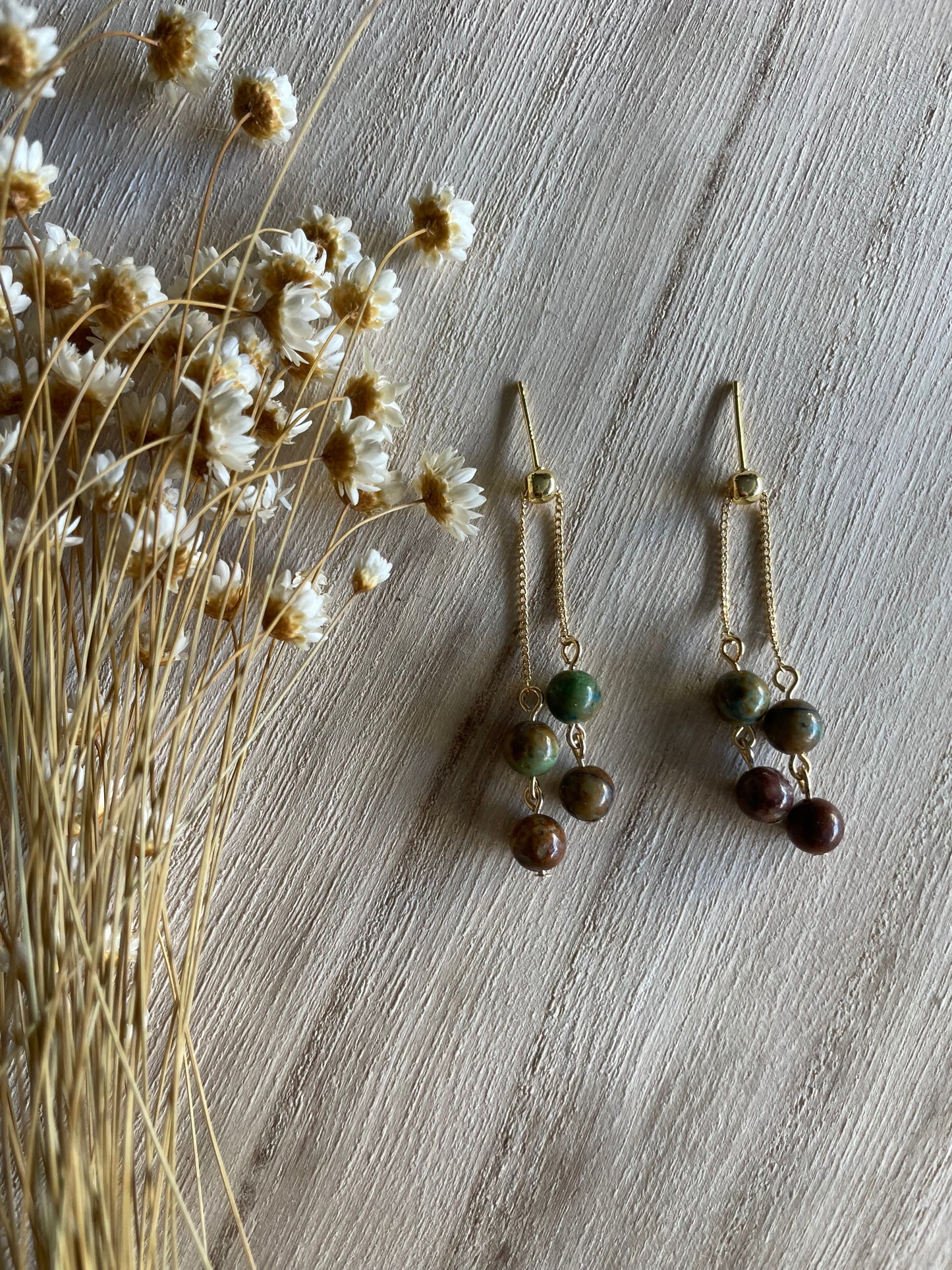 High Low Natural Gemstone Adjustable