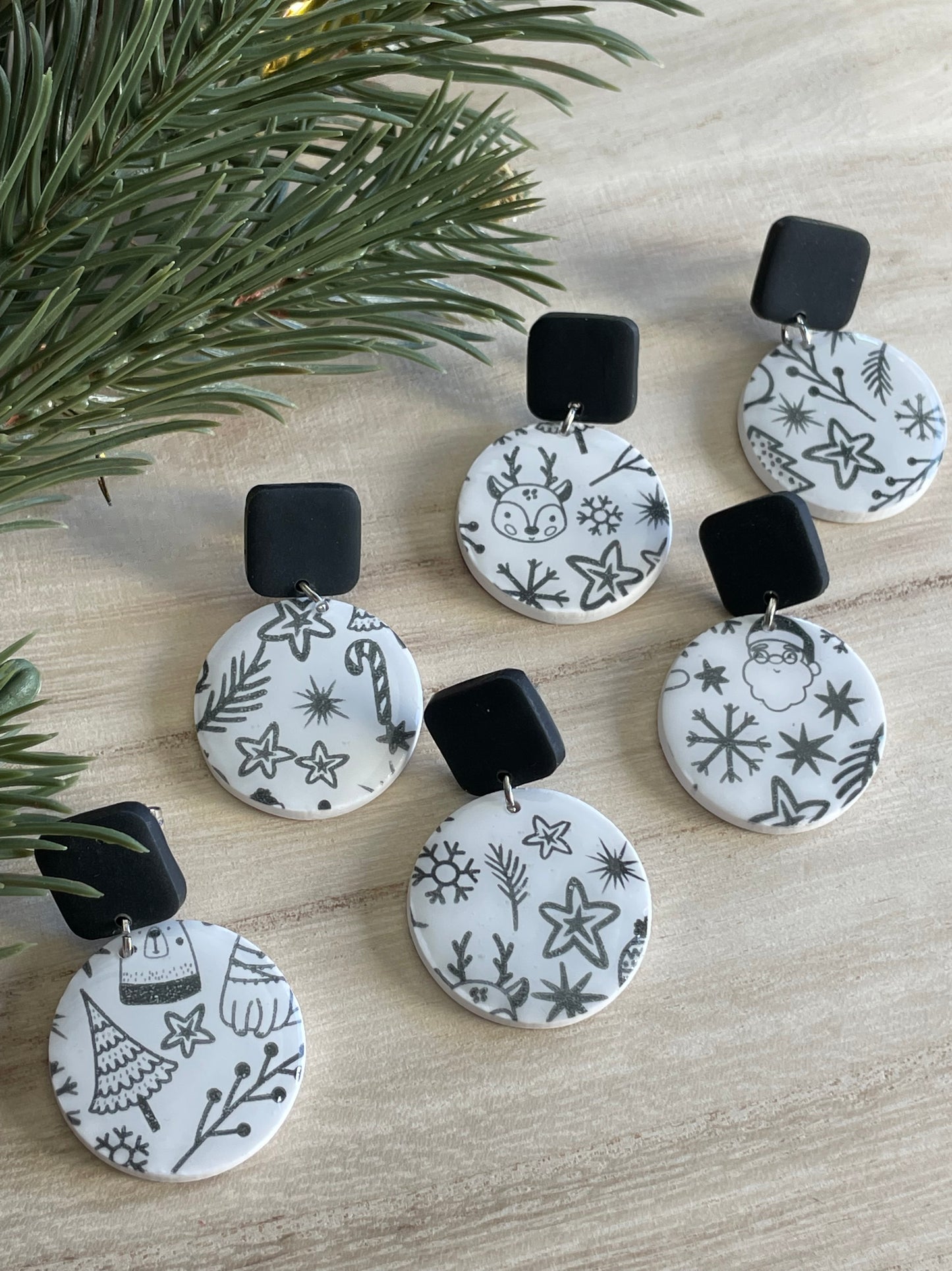 Holiday Dangle in Black & White